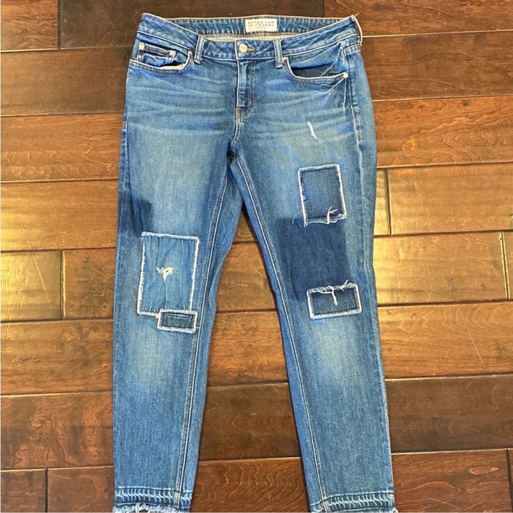 Derek Lam Blue Patchwork Skinny Jeans